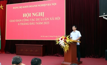 Hội nghị Giao ban dư luận xã hội 6 tháng đầu năm 2023 của Đảng ủy Khối Doanh nghiệp Hà Nội tại Traphaco