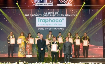 Traphaco tiếp tục được vinh danh Công ty đông dược Việt Nam uy tín nhất năm 2022